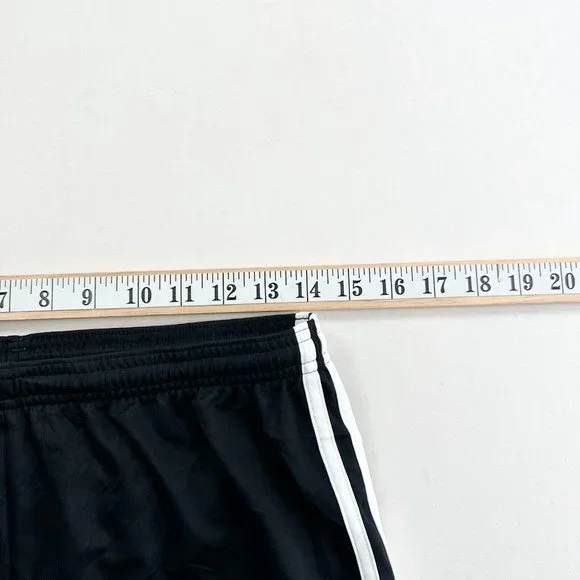 Adidas Shorts Womens Medium M (12-14) Black Striped Lightweight Adult Sport Run - Picture 5 of 10